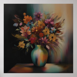 Floral Elegance in olie Poster