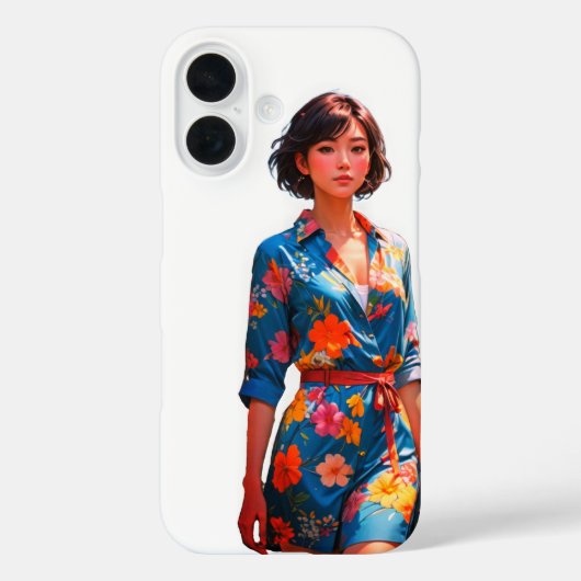 Floral Elegance iPhone 16 Hoesje (Achterkant)