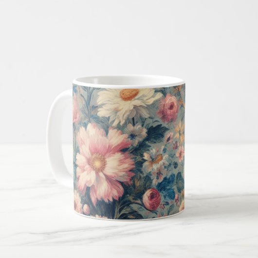 Floral Elegance Koffiemok (Voorkant links)