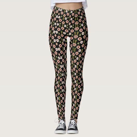 "Floral Elegance Leggings" Leggings (Voorkant)