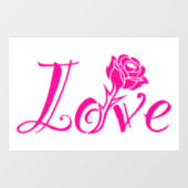 Floral Elegance: liefde geïllustreerd met Roos Raamsticker (Vel)