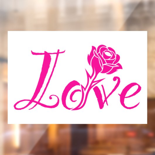 Floral Elegance: liefde geïllustreerd met Roos Raamsticker (Vel 2)
