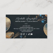 Floral Elegance Luxe Sieraden Designer Visitekaartje (Achterkant)
