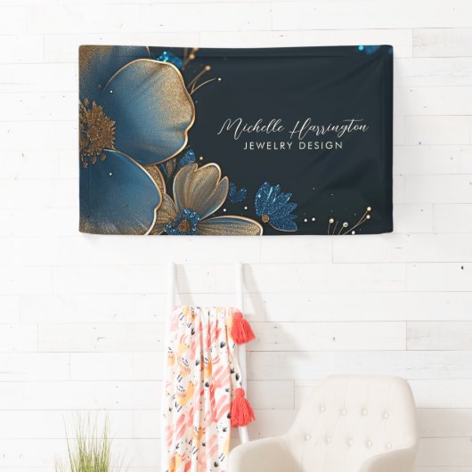 Floral Elegance Luxe Sieraden Ontwerper, Artisan Spandoek (Insitu)