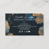 Floral Elegance Luxe Sieraden Ontwerper, Artisan Visitekaartje (Achterkant)