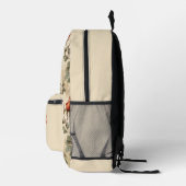  Floral Elegance met aangepaste naam Bedrukte Rugzak (Rechts)