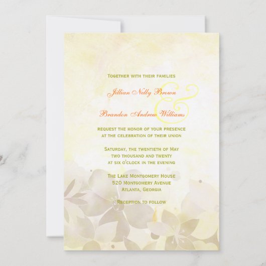 Floral Elegance MidSummer Wedding Kaart (Achterkant)