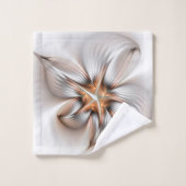 Floral Elegance Modern Abstract 3D Fractal Flower Bad Handdoek (Wasdoekje)