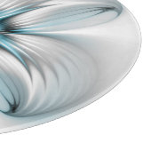 Floral Elegance Modern Abstract Blue Fractal Art Snijplank (Hoek)