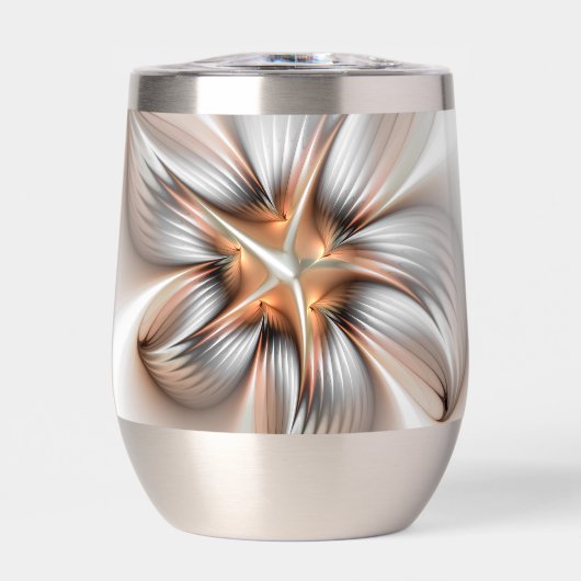 Floral Elegance Modern Abstract Fractal Art (Voorkant)