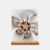 Floral Elegance Modern Abstract Fractal Art Acryl Bord (Voorkant)