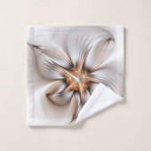 Floral Elegance Modern Abstract Fractal Art Bad Handdoek (Wasdoekje)