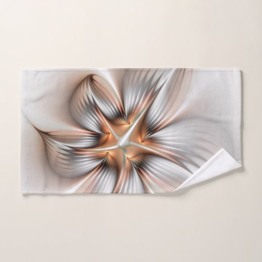 Floral Elegance Modern Abstract Fractal Art Bad Handdoek (Handdoek)