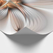 Floral Elegance Modern Abstract Fractal Art Cadeaupapier (Hoek)