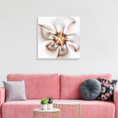 Floral Elegance Modern Abstract Fractal Art Canvas Afdruk (Insitu (Woonkamer))