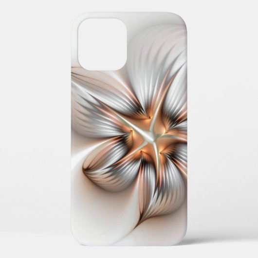 Floral Elegance Modern Abstract Fractal Art Case-Mate iPhone Case (Achterkant)