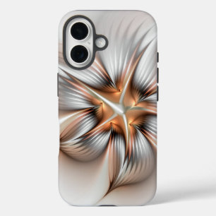 Floral Elegance Modern Abstract Fractal Art iPhone 16 Hoesje