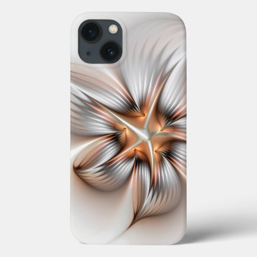Floral Elegance Modern Abstract Fractal Art Case-Mate iPhone Case (Achterkant)