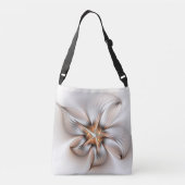 Floral Elegance Modern Abstract Fractal Art Crossbody Tas (Achterkant)