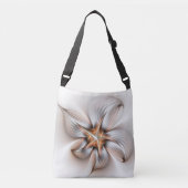 Floral Elegance Modern Abstract Fractal Art Crossbody Tas (Voorkant)