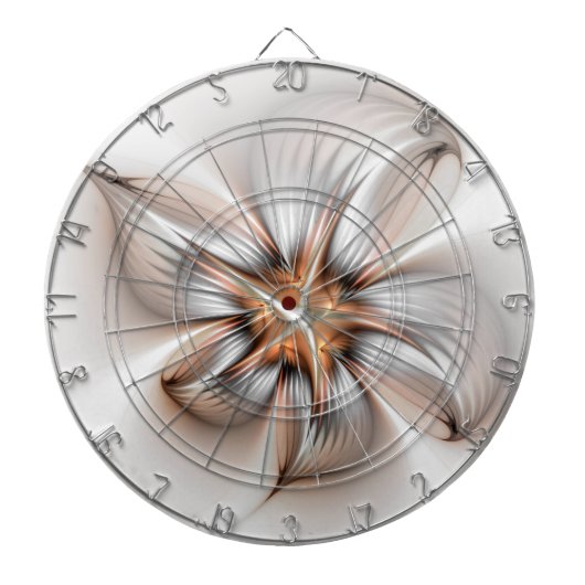 Floral Elegance Modern Abstract Fractal Art Dartbord (Voorkant)