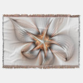 Floral Elegance Modern Abstract Fractal Art Deken (Voorkant)