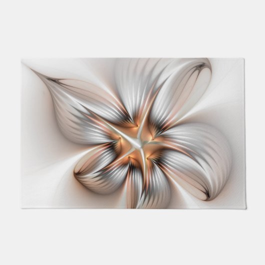 Floral Elegance Modern Abstract Fractal Art Deurmat (Voorkant)