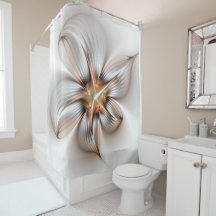 Floral Elegance Modern Abstract Fractal Art