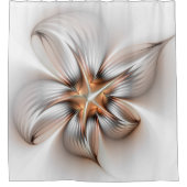 Floral Elegance Modern Abstract Fractal Art Douchegordijn (Voorkant)