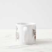 Floral Elegance Modern Abstract Fractal Art Espresso Kop (Achterkant)