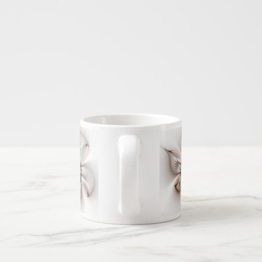 Floral Elegance Modern Abstract Fractal Art Espresso Kop (Achterkant)