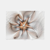 Floral Elegance Modern Abstract Fractal Art Fleece Deken (Voorkant (Horizontaal))