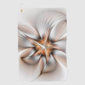 Floral Elegance Modern Abstract Fractal Art Golfhanddoek (Voorkant)