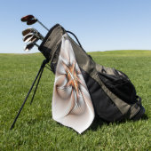 Floral Elegance Modern Abstract Fractal Art Golfhanddoek (Groen)