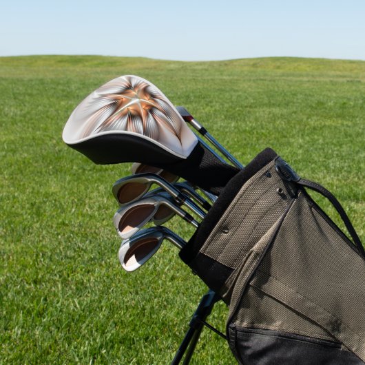 Floral Elegance Modern Abstract Fractal Art Golfheadcover (Insitu)