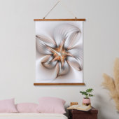 Floral Elegance Modern Abstract Fractal Art Hangend Wandkleed (Slaapkamer)