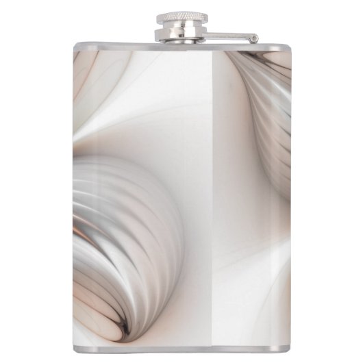 Floral Elegance Modern Abstract Fractal Art Heupfles (Achterkant)