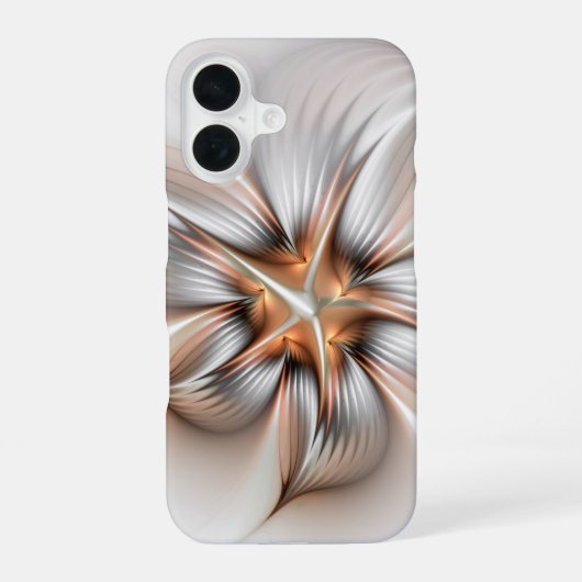 Floral Elegance Modern Abstract Fractal Art iPhone 16 Hoesje (Achterkant)
