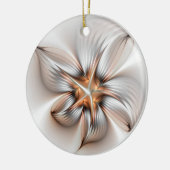 Floral Elegance Modern Abstract Fractal Art Keramisch Ornament (Links)