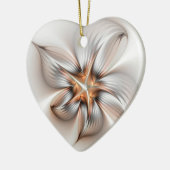 Floral Elegance Modern Abstract Fractal Art Keramisch Ornament (Links)