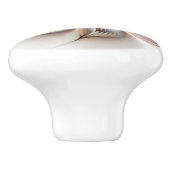 Floral Elegance Modern Abstract Fractal Art Keramische Knop (Zijkant)