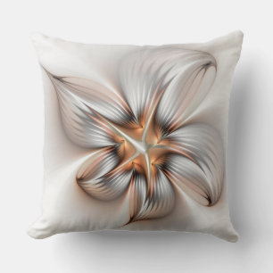 Floral Elegance Modern Abstract Fractal Art Kussen