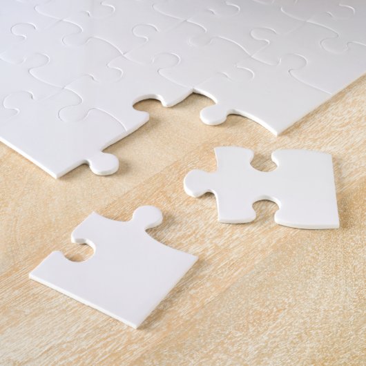 Floral Elegance Modern Abstract Fractal Art Legpuzzel (Zijkant)