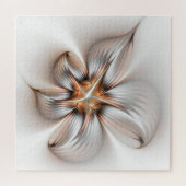 Floral Elegance Modern Abstract Fractal Art Legpuzzel (Horizontaal)