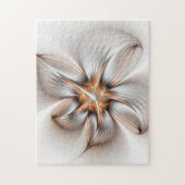 Floral Elegance Modern Abstract Fractal Art Legpuzzel (Verticaal)