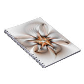 Floral Elegance Modern Abstract Fractal Art Notitieboek (Rechterzijde)