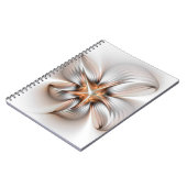 Floral Elegance Modern Abstract Fractal Art Notitieboek (Linkerzijde)