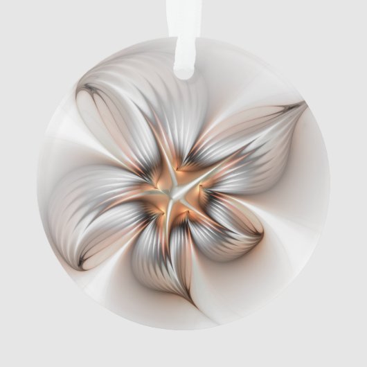 Floral Elegance Modern Abstract Fractal Art Ornament (achterkant)