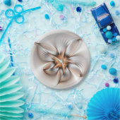 Floral Elegance Modern Abstract Fractal Art Papieren Bordje (Feest)