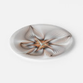 Floral Elegance Modern Abstract Fractal Art Papieren Bordje (Gekanteld)